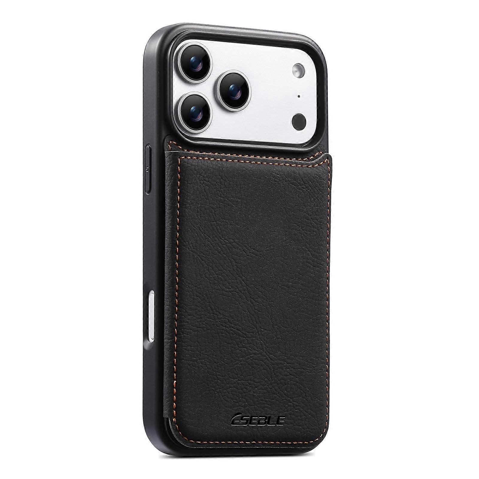 ESEBLE Retro Texture Double Buckle Card Slot Phone Case