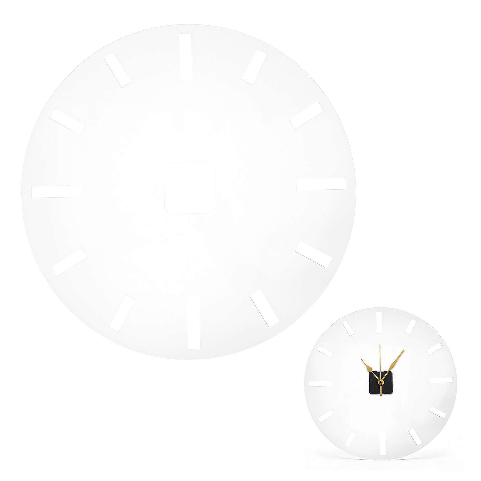 Acrylic Clock Template with Dial Markings for DIY Woodworking Use