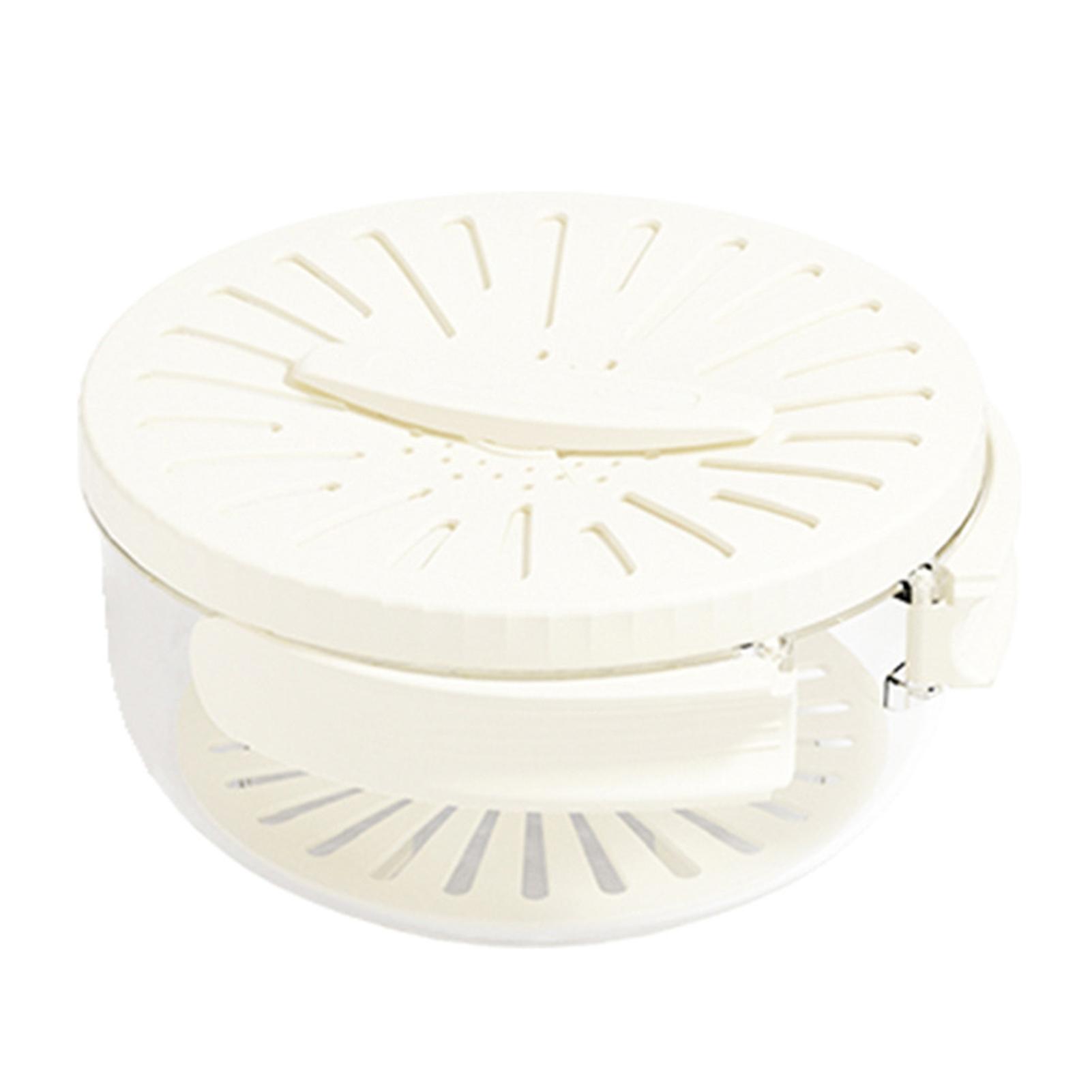 2-in-1 Draining Fruit & Vegetable Basket with Lid for Kitchen Fridge Camping