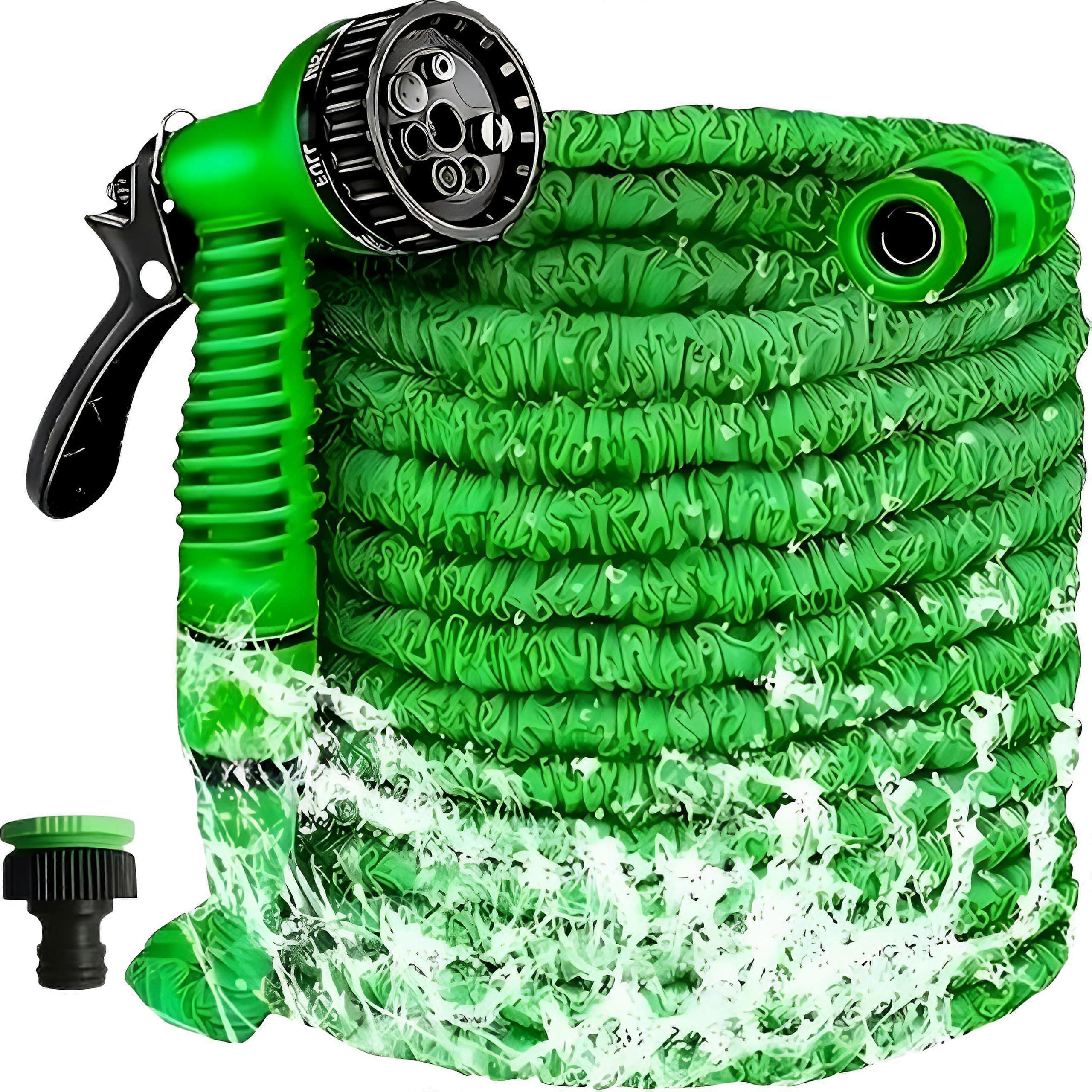 125ft Expandable Garden Hose TripleLayer Core with 7Mode Spray Nozzle for Outdoor Use