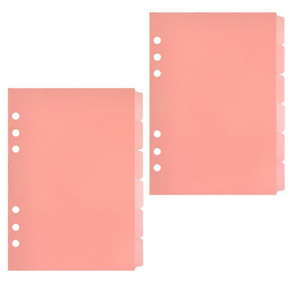 Binder Dividers Pink PP for Notebook with Tabs 2Sets A5 Notebook Dividers