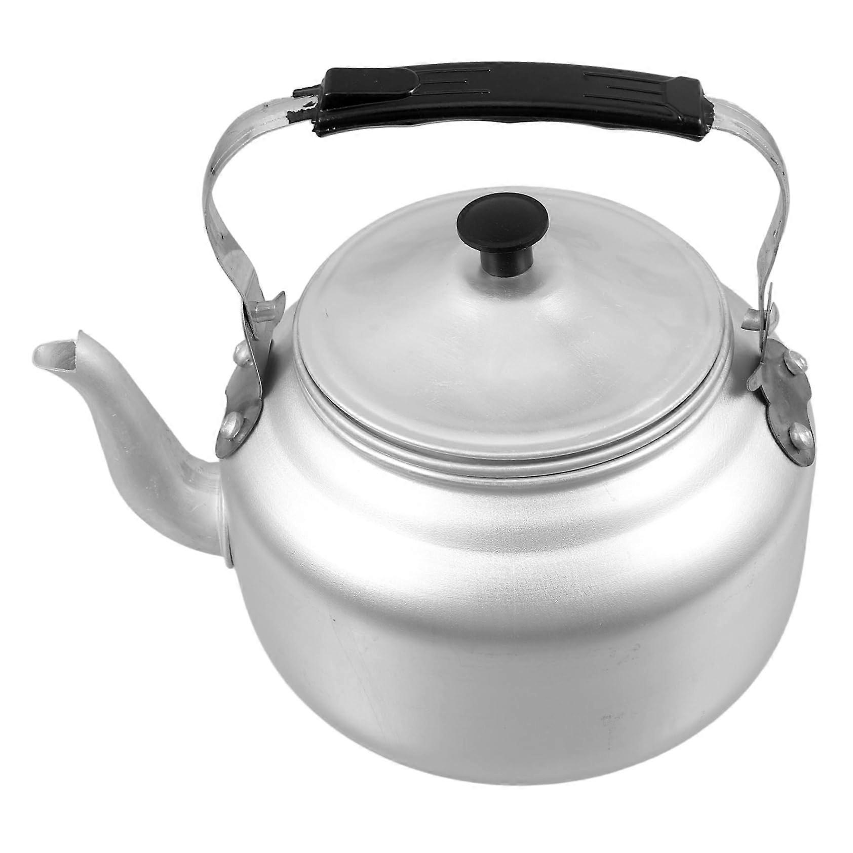 Aluminum Tea Kettle with Large Capacity, Lightweight Camping Teapot with Handle and Filter