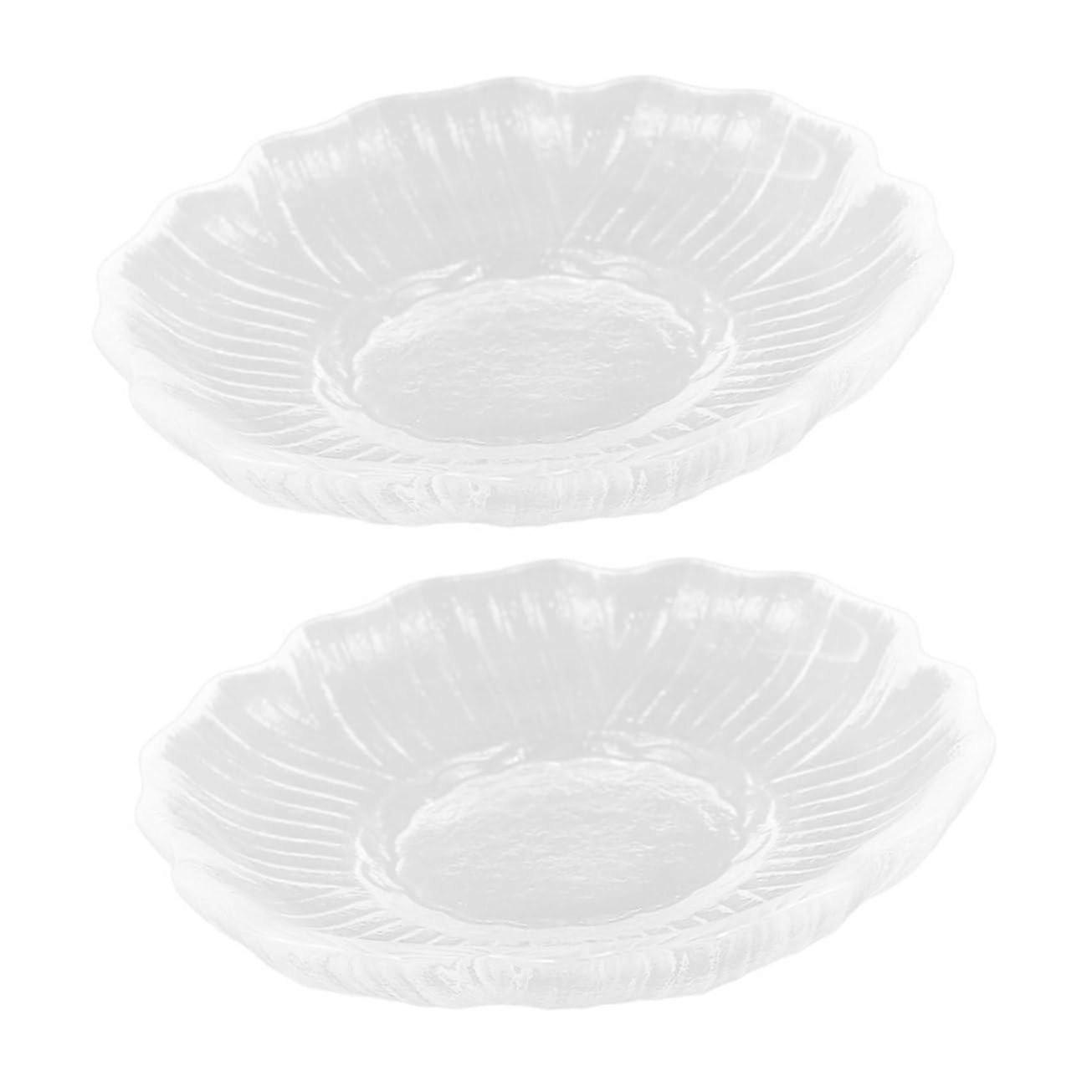 2pcs Small Glass Tea Cup Coasters Heat Resistant Scratch Proof Clear Tabletop Protectors