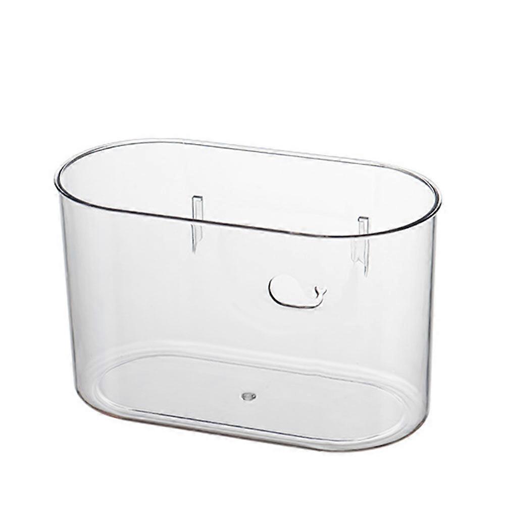 Wall Mounted Waste Bin Plastic Hanging Kitchen Family Needs Transparent Pet Rectangular Space-Saving 1Pcs