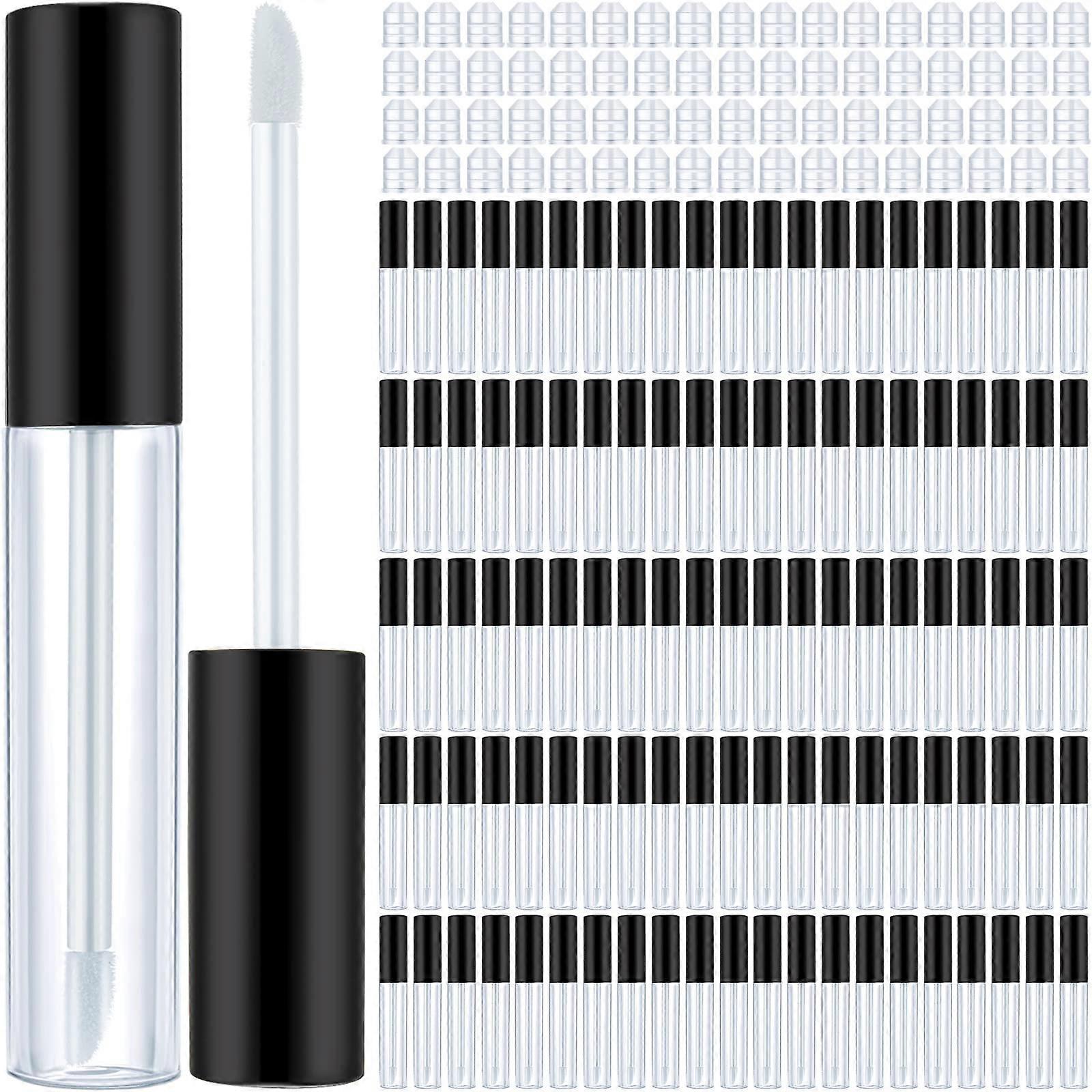 150 Pcs 10ml Refillable Lip Gloss Tubes Bulk Clear Empty Containers with Wand and LeakProof Inserts