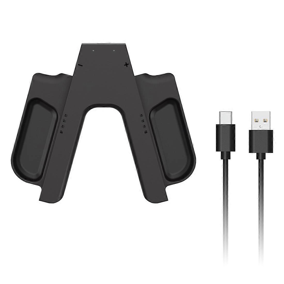 Oplaadstation met grip voor Switch 2 Joy-Con, draagbaar oplaadstation, controlleroplader voor NS 2 Joy-Con, gamingaccessoires