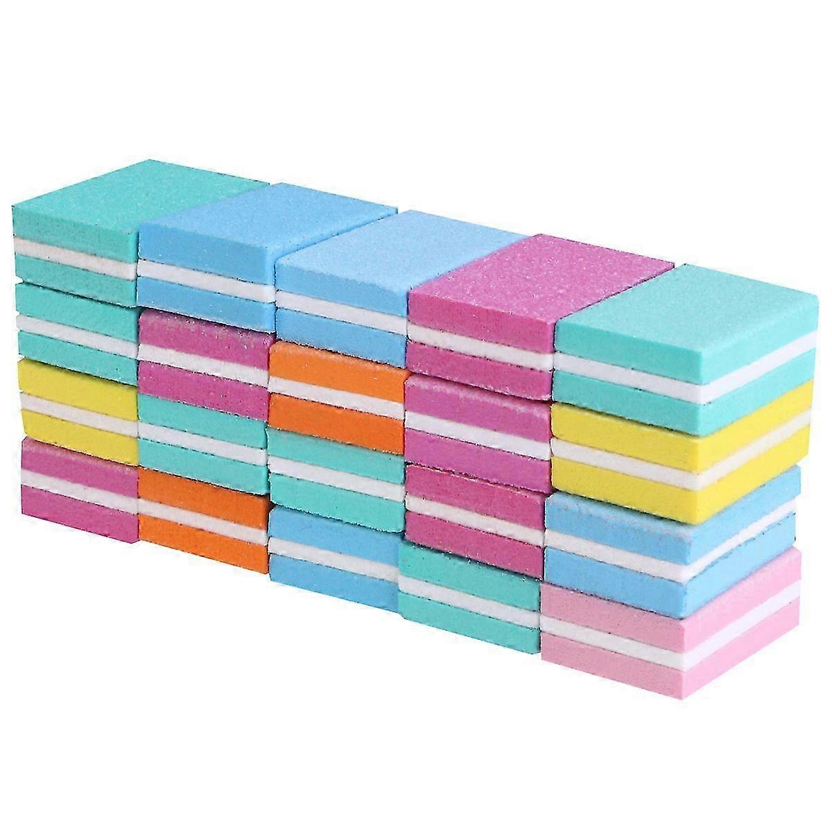 Nail Art Tool Small Grinding Blocks for Polishing Use 100Pcs Assorted