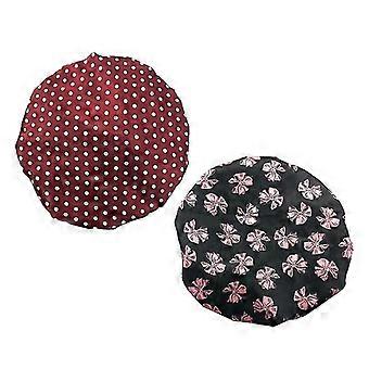 Shower Cap Reusable 2 Pack Shower SPA Hair Care Cap
