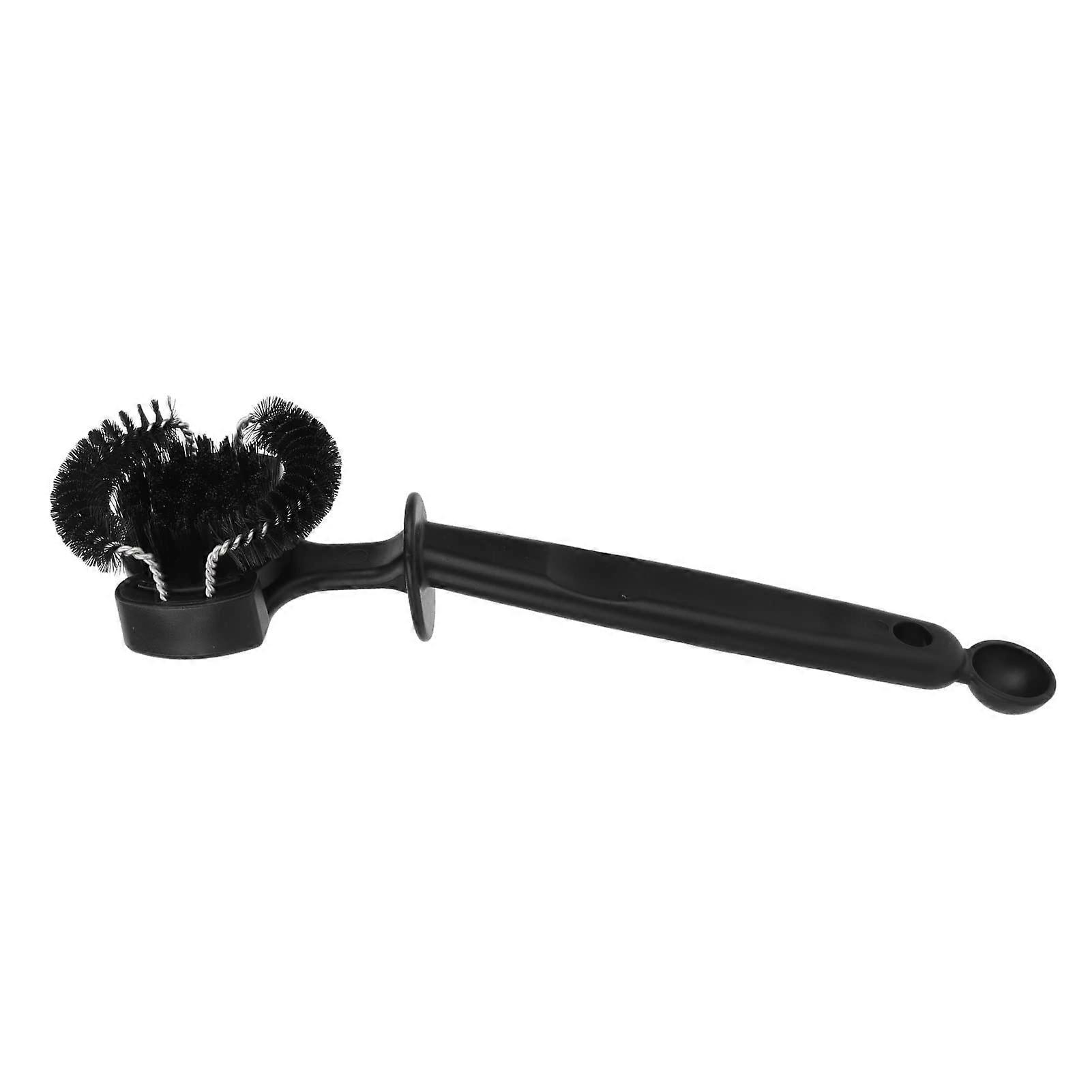 58mm Coffee Machine Cleaning Brush with Spoon, AntiScald Baffle, DualAction Espresso Tool