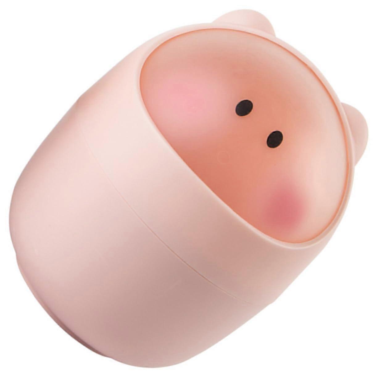 Desktop Trash Can with Flip Lid, Compact Mini Trash Bin for Office and Home, Durable Plastic