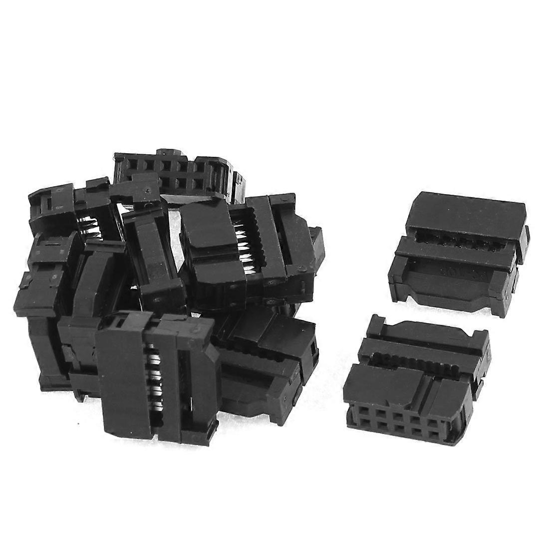 11Pcs 2.54mm Pitch 10 Pin IDC Socket Connector Dual Row Design for Secure Cable Connection