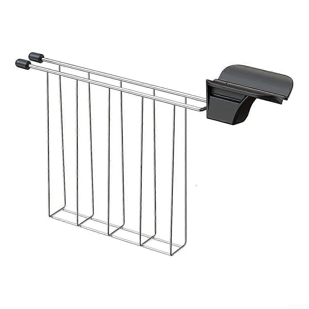 Stainless Steel Sandwich Cage Toasting Rack for Quick Snacks Black