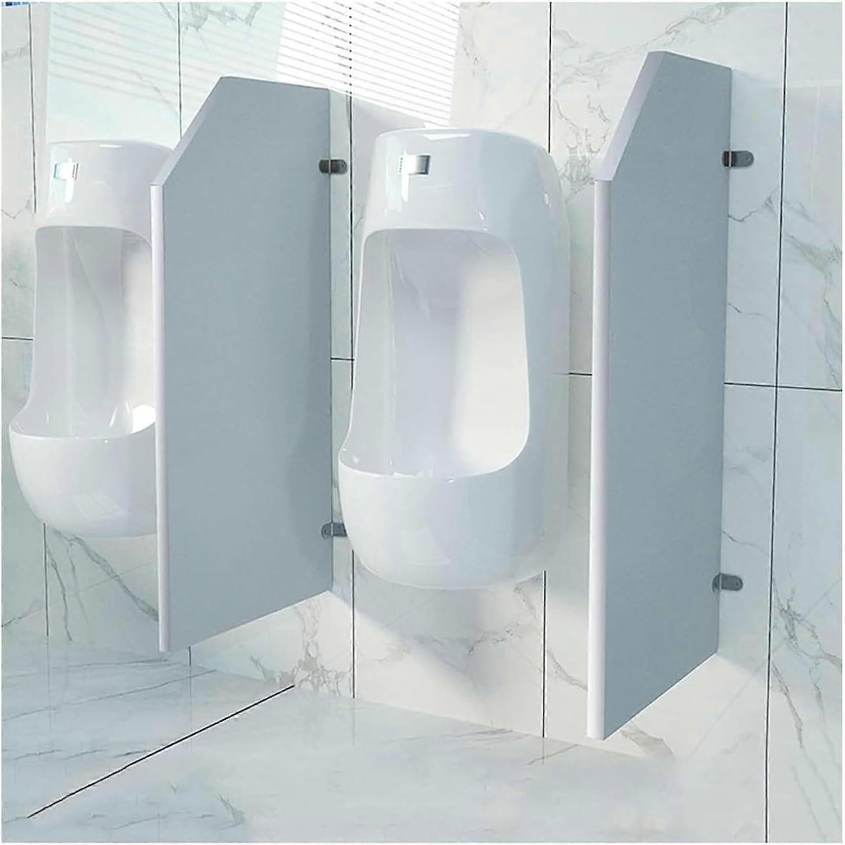 Urinal Privacy Partition White 3Piece Set, Wall Mounted Urinal Screen for Public Restroom