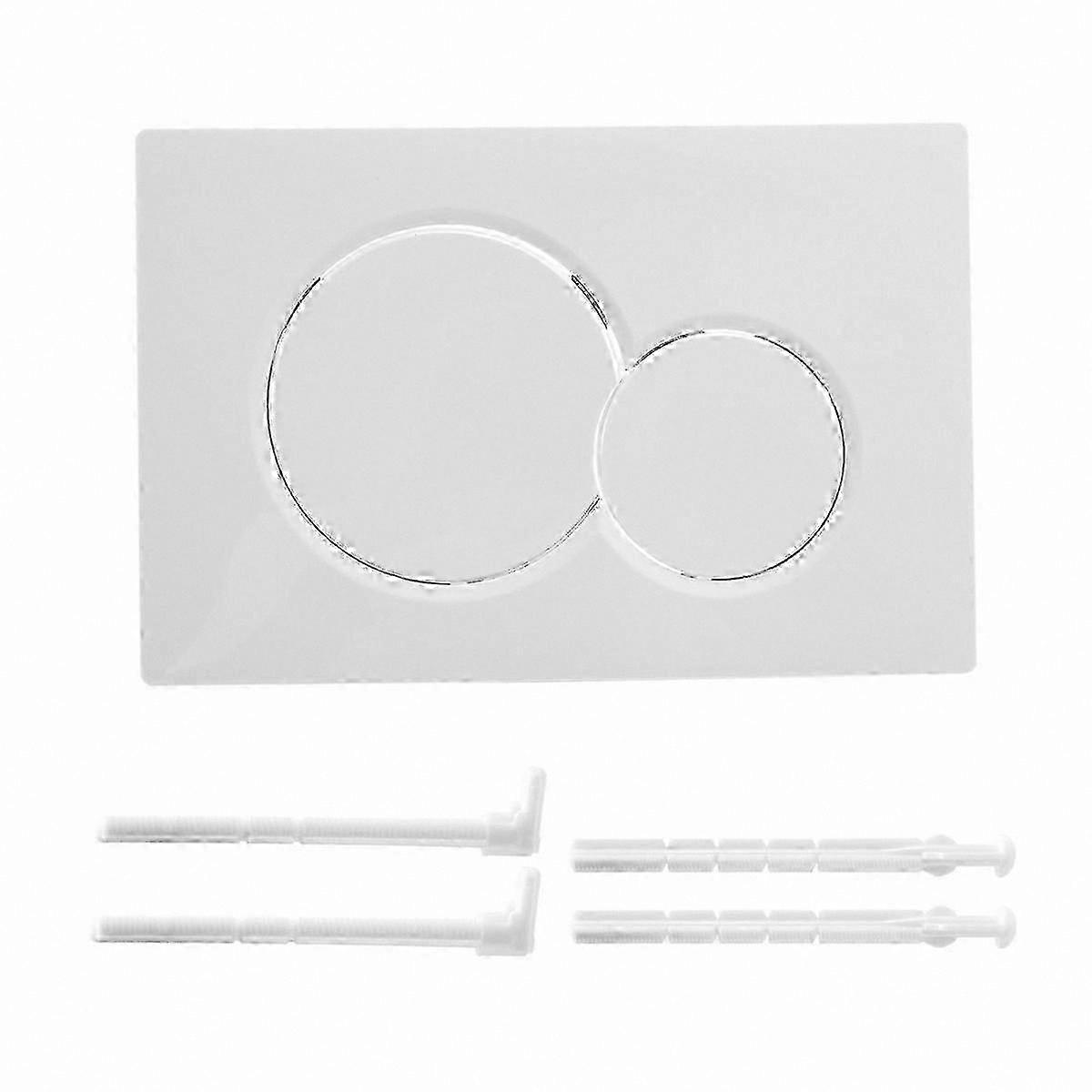 Adjustable Dual Flush Button for Wall-Mounted Toilet Tanks, Concealed Design White ABS Plastic