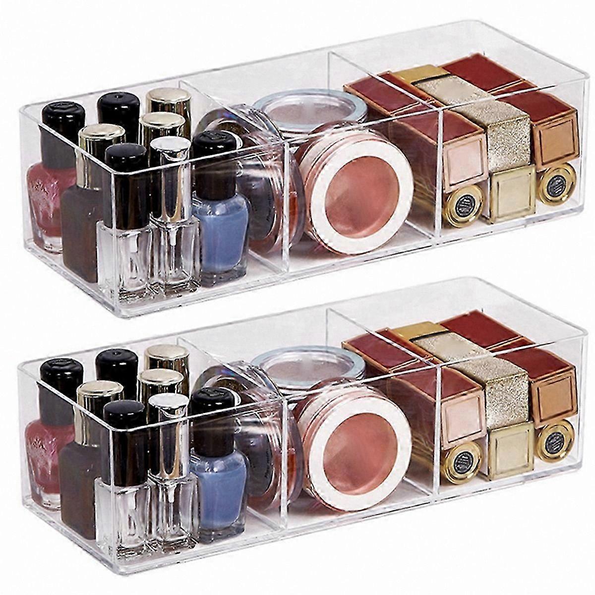 Clear Acrylic Layered Makeup Storage Box