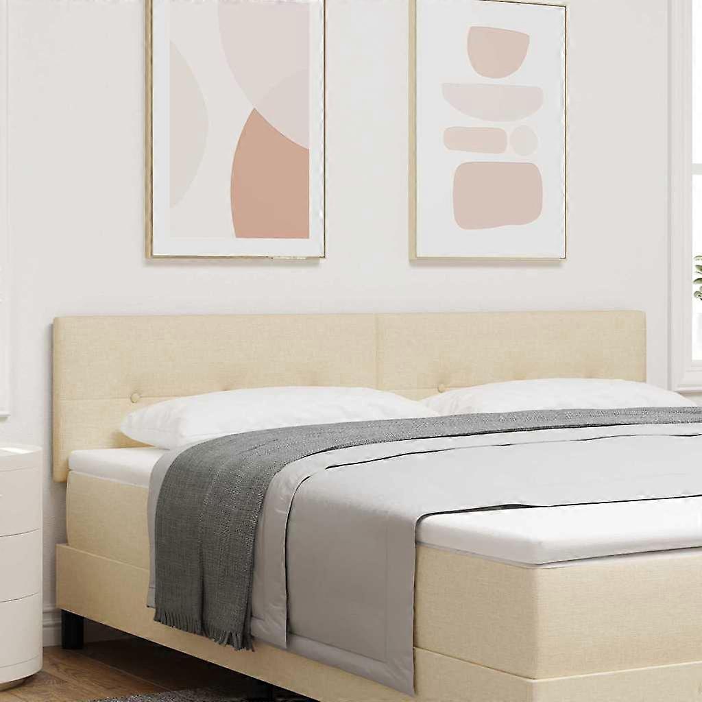 LED Kopfteil mit LED-Lichtleisten Creme 180 cm Polyester