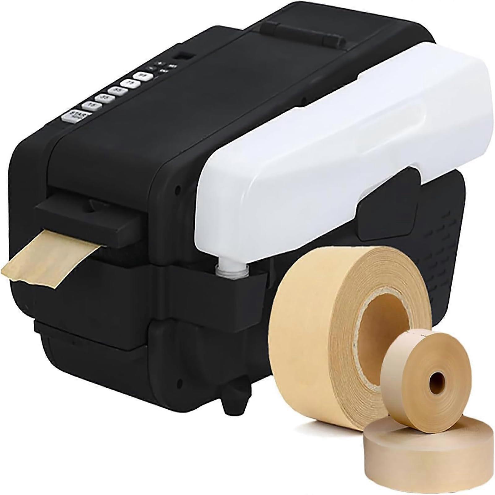 Automatic Gummed Tape Dispenser with Heated Brush, Programmable Length, Durable Metal Construction