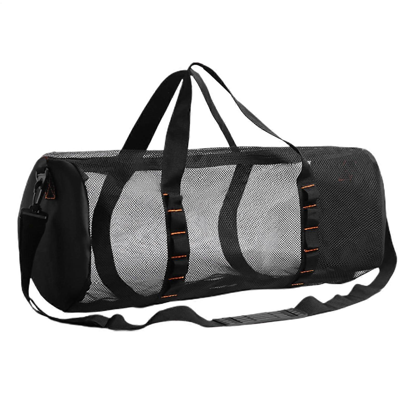 Mesh Duffle Bag for Snorkel Gear, Large Capacity QuickDry with Adjustable Shoulder Strap and Inner Hook