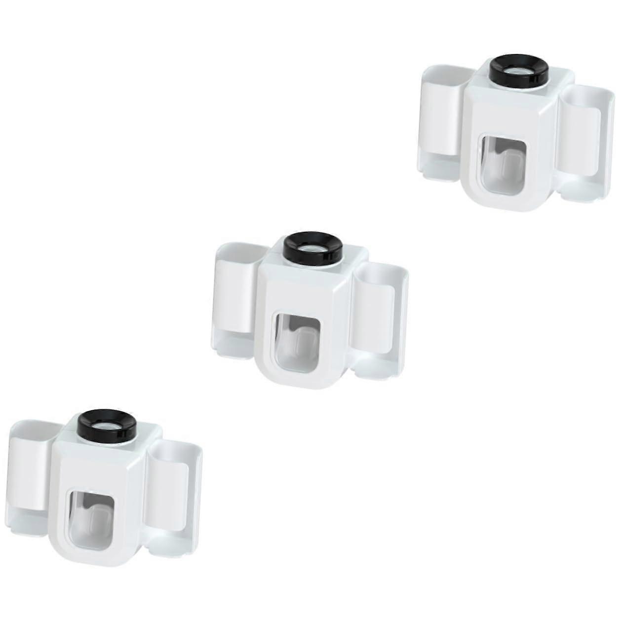 Wall Mounted Toothbrush Holder and Toothpaste Dispenser with QuickDrain Cups for Bathroom