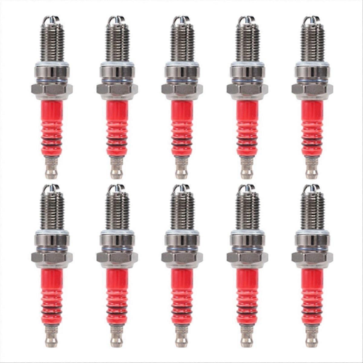 10 Pcs 3-Electrode Spark Plug D8TC for 125Cc 150Cc 200Cc 250Cc