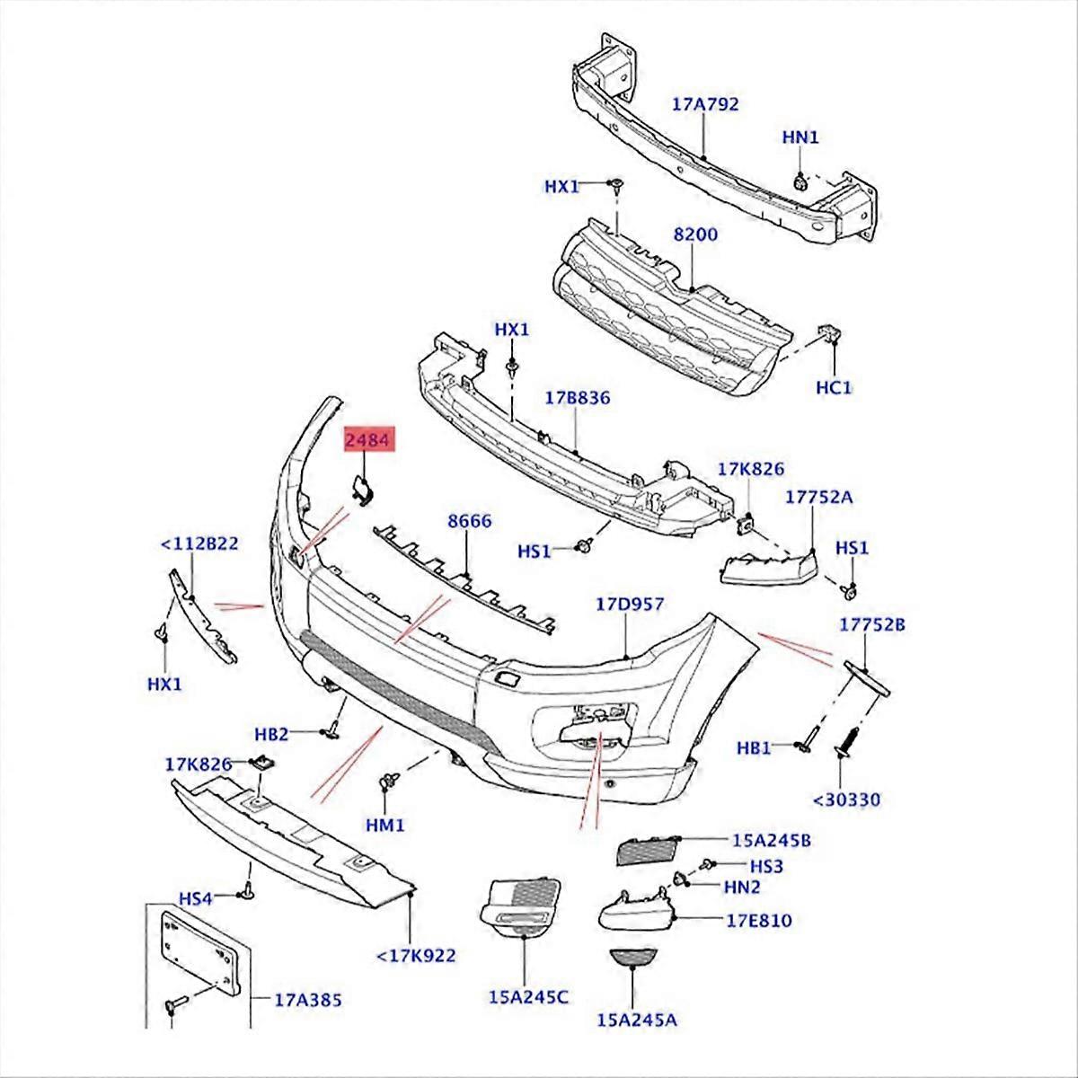 Left Side Front Headlight Washer Cover Cap LR036198 for Range Evoque 2012-2019 RO1048100