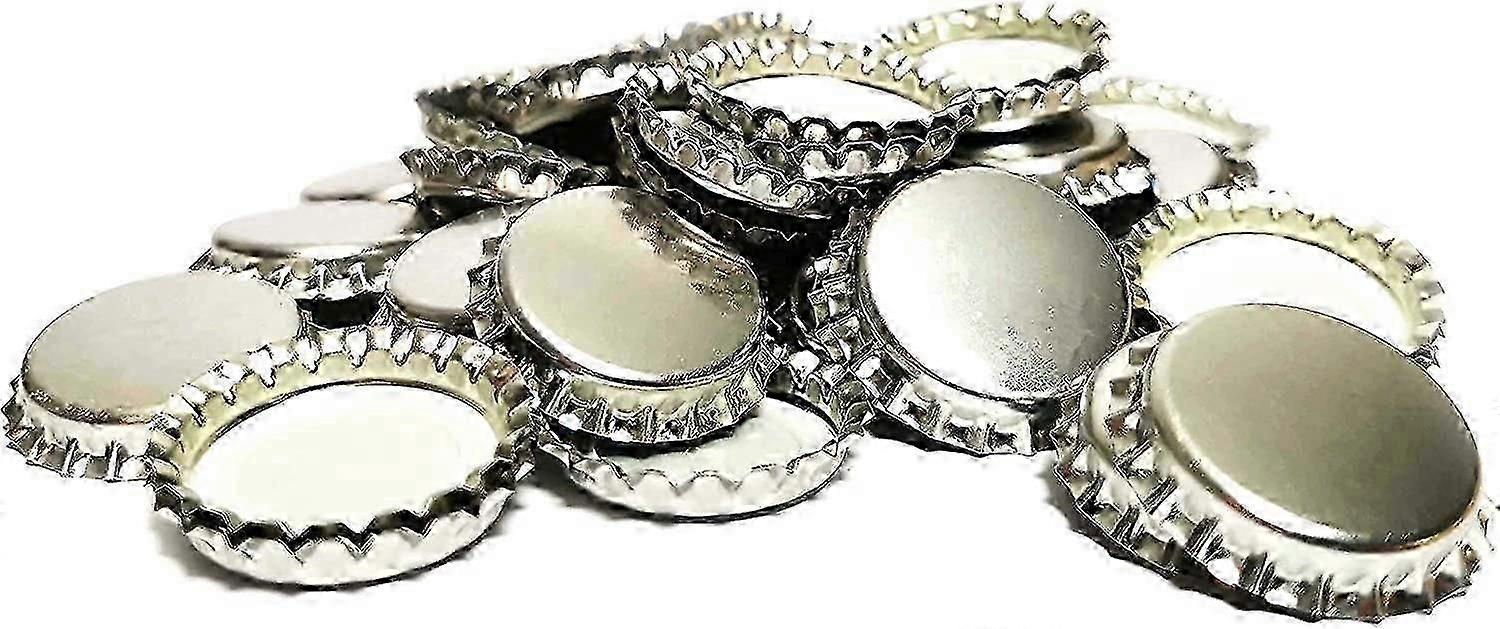 Silver Crown Caps - Pack Of 100 for Beer Brewing