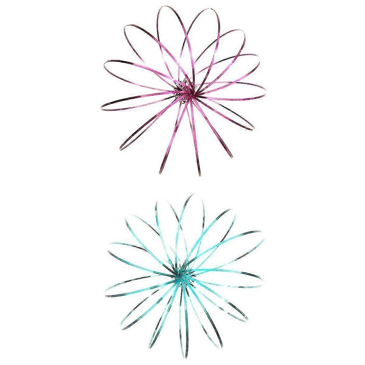 2 Sets 3D Spinner Magic Flow Rings, Dynamic Arm Motion Toy