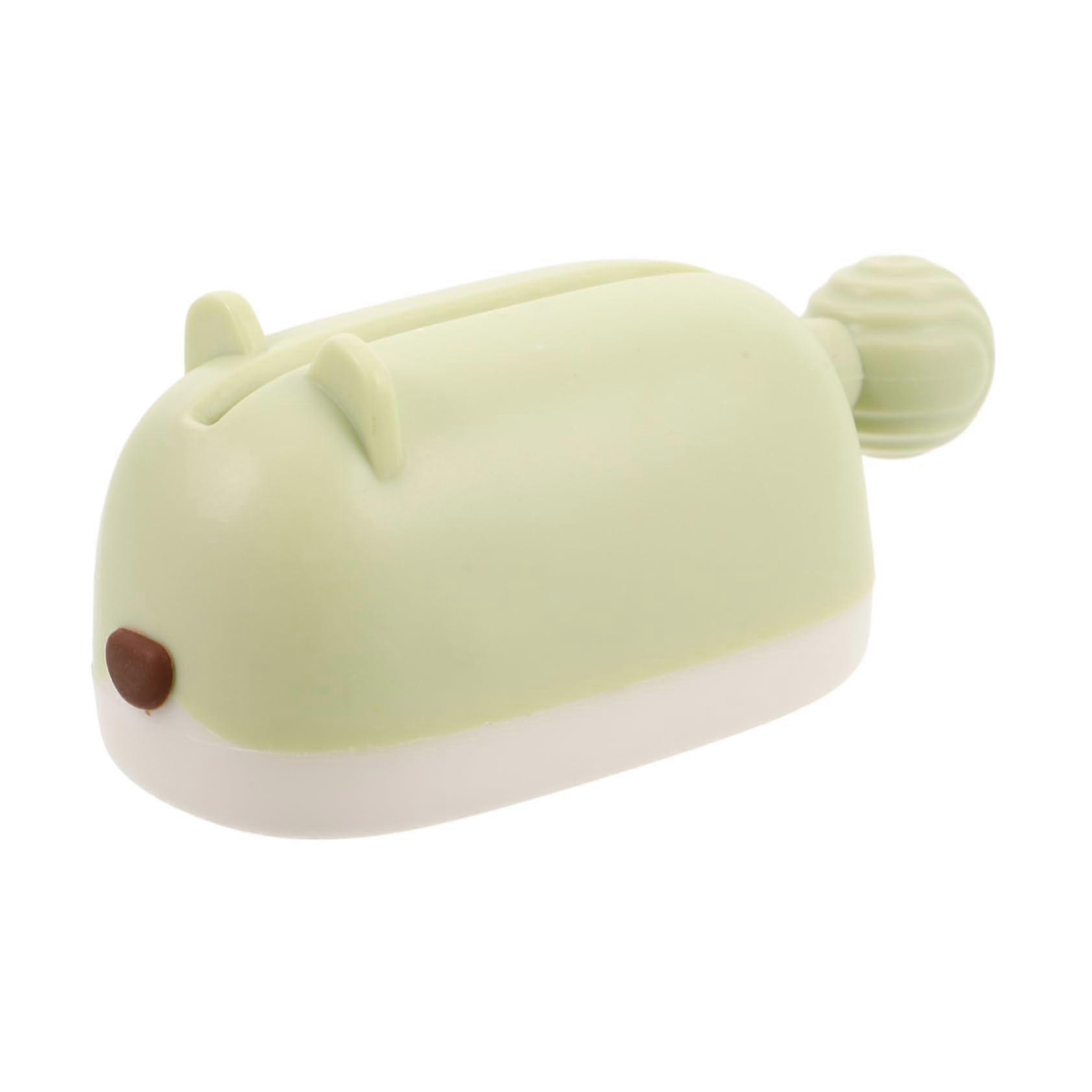 Toothpaste Squeezer and Automatic Dispenser Wall Mounted for Bathroom Light Green WasteReducing Design