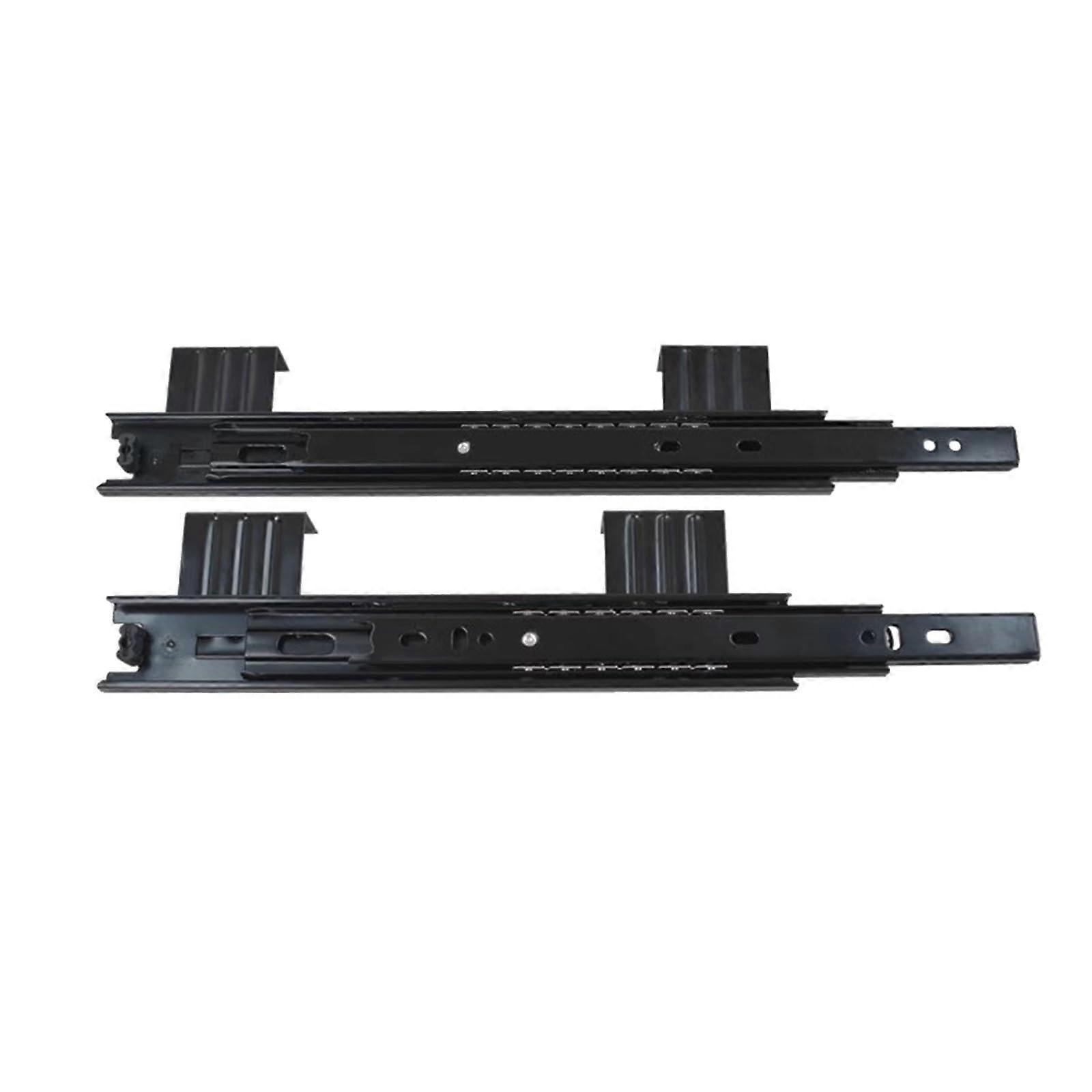 Keyboard Drawer Slide Rails 24cm Side Mounted Three Section Quiet Track for Computer Desk