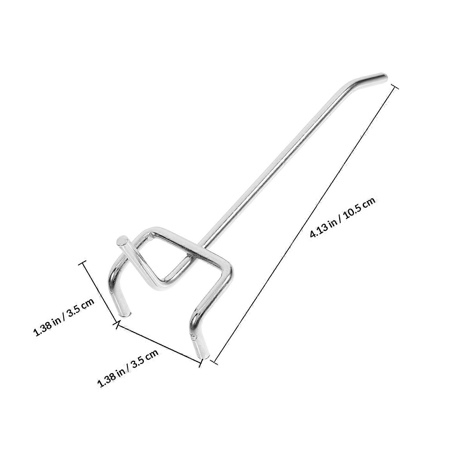 Silver Iron Supermarket Shelf Hook for Display 20Pcs Practical