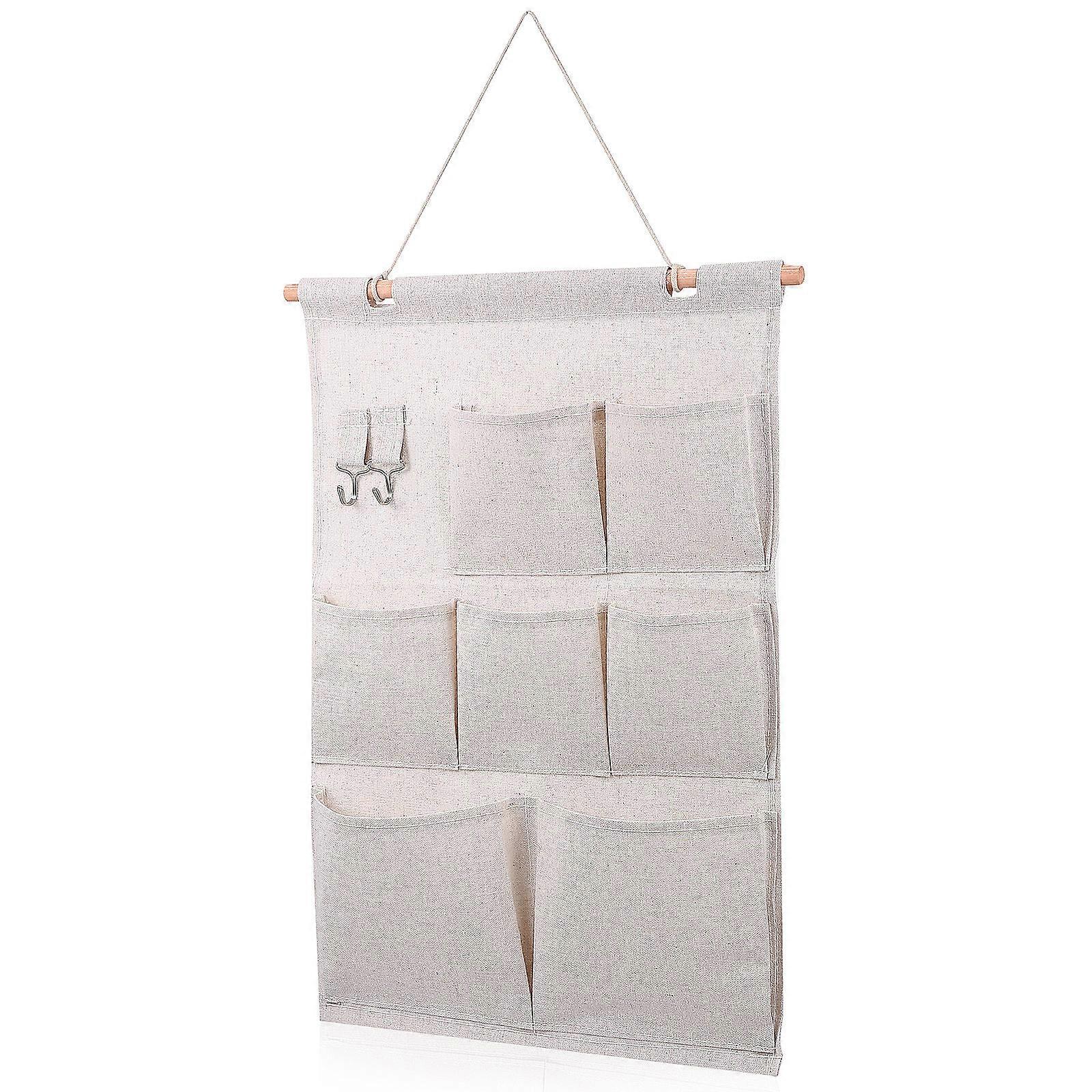 Hanging Closet Organizer for Storage Use with Multi Pockets Beige