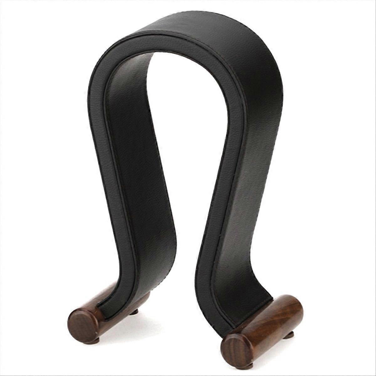 U Shape Leather Headphone Holder for PC Gaming Earbuds, Black