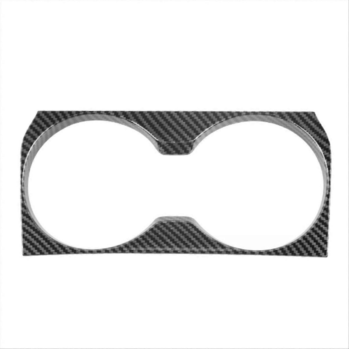 Carbon Fiber Central Control Water Cup Holder Panel Trim Frame