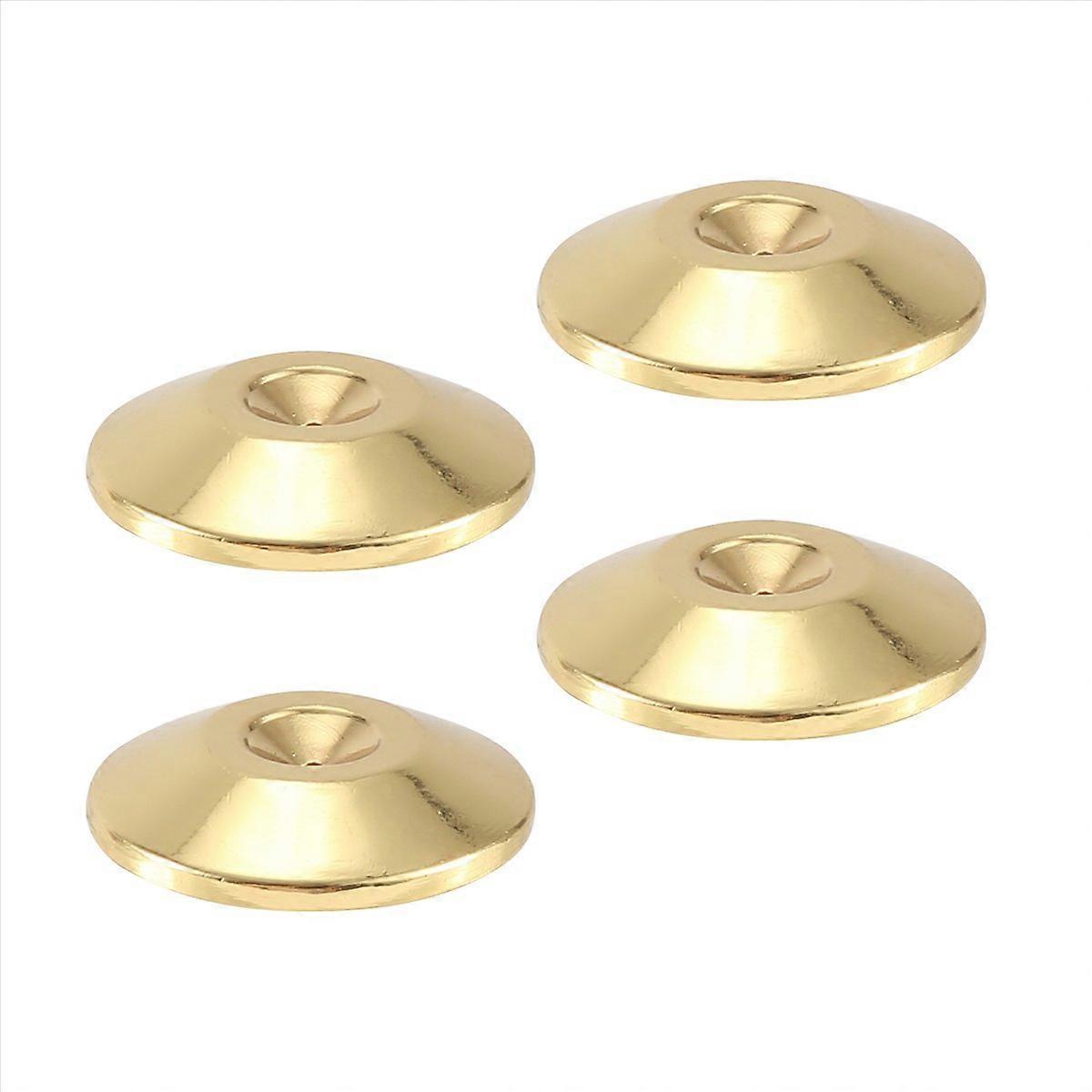 4 Pcs Speaker Pure Copper Spikes Pads(Gold)