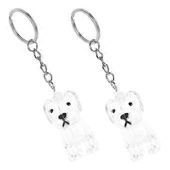 Pet Hair Keepsake Transparent Dog Hair Collector Keychain for 4Pcs
