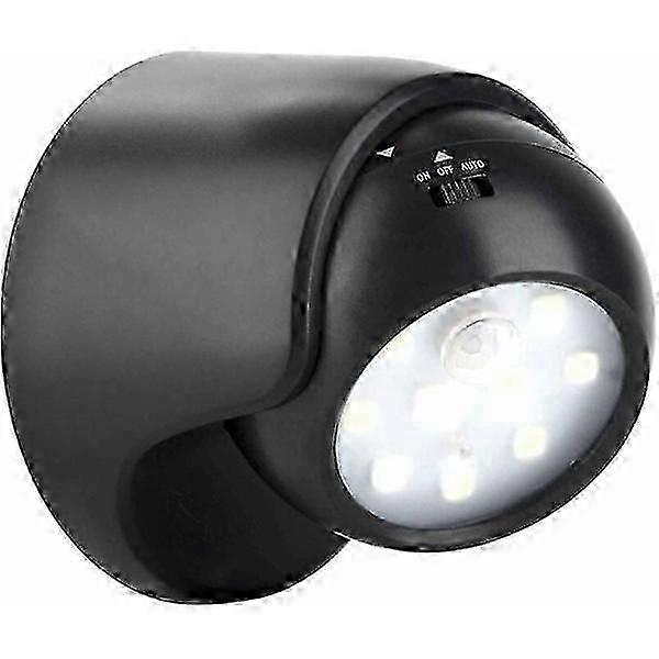 Outdoor wall lamp with motion sensor, LED, battery-powered, wireless, 360