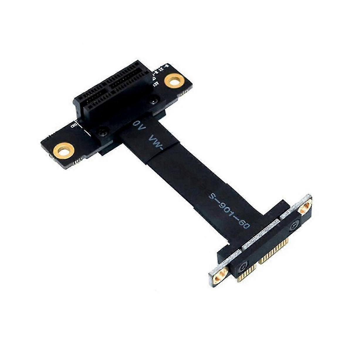 Câble d'extension PCIe X1 coudé 8 Gbit/s à double riser pour composants PC