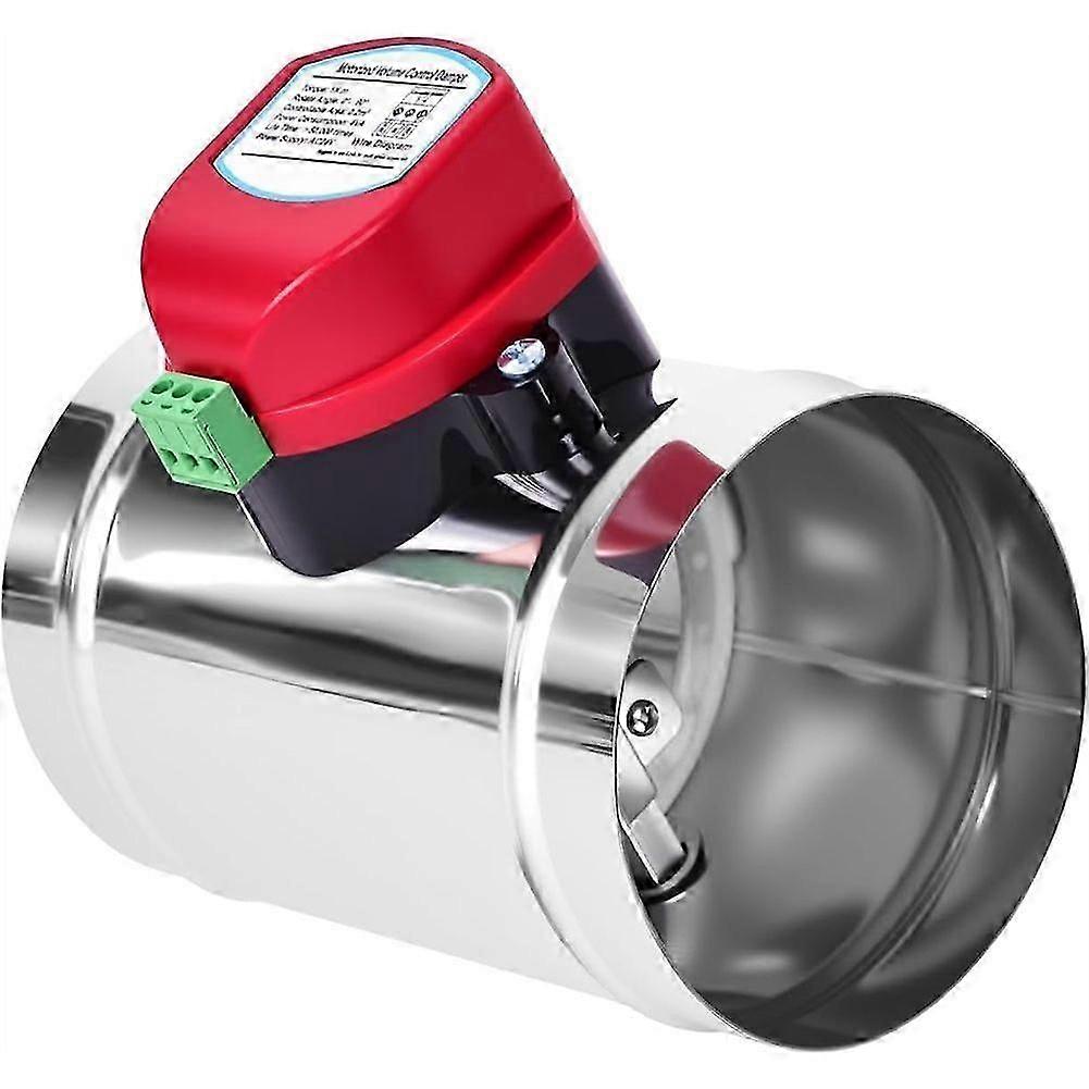 4in Motorized Duct Damper-Adjustable Volume Balancing & Backdraft Damper Control,Airflow Control Da
