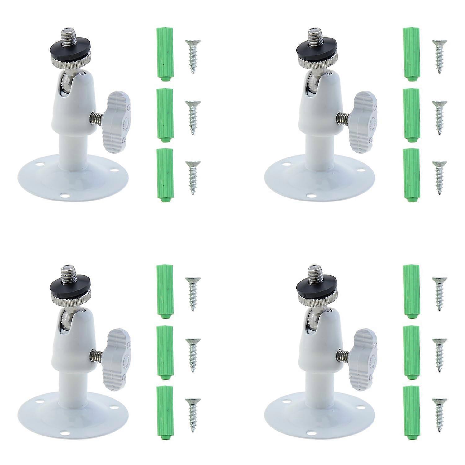 Security Camera Mount 4PCS White Adjustable Wall Ceiling Bracket Indoor Outdoor Universal Stand