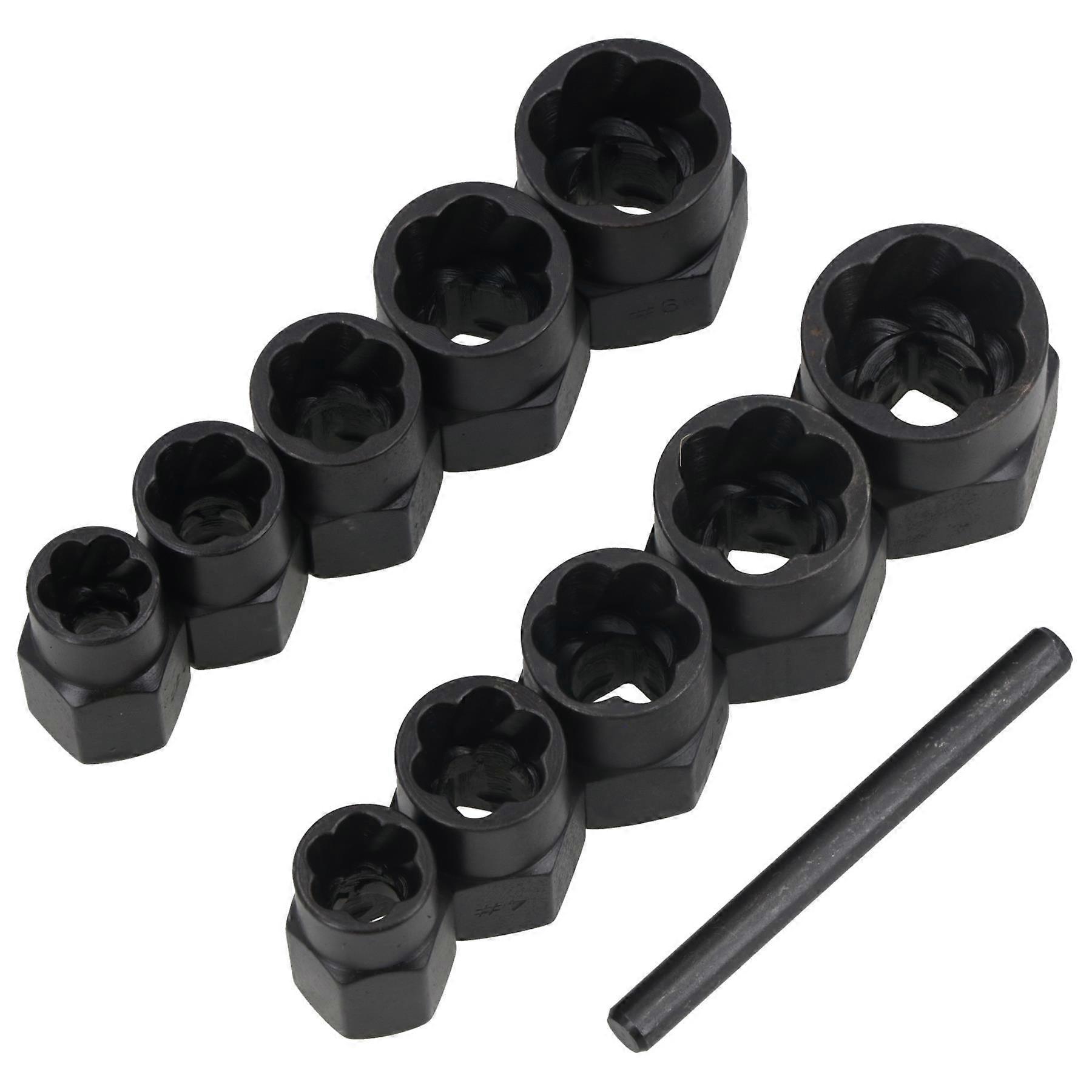 11pc 3/8" Twist Socket Nut Style Bolt Twist Socket Wheel Lock Nut Remover TE919