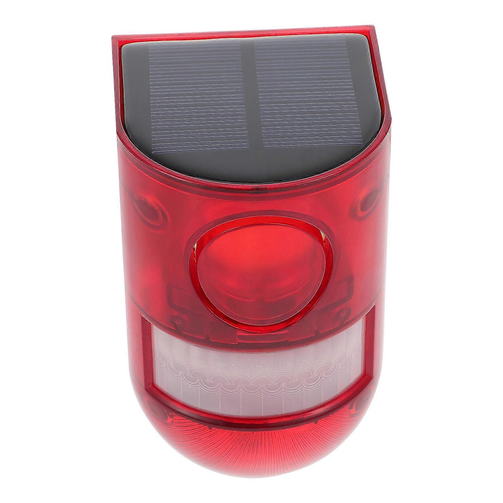Motion Sensor Security Light Solar Power Alarm Warning Light 1Pcs