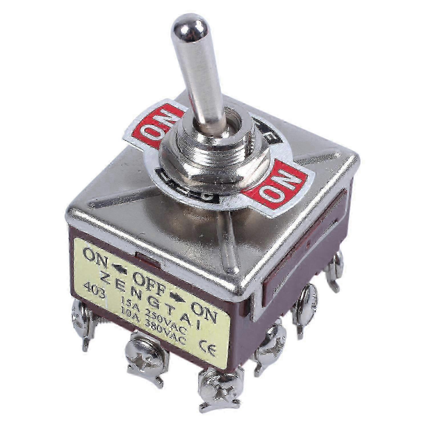 380V 10A 4PDT Latching Toggle Switch 3-Position 12 Pin