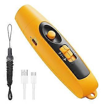 Apito eletrônico com carregamento USB, para árbitros, treinadores e professores, apito para esportes ao ar livre e acampamento com cordão amarelo