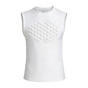 Breathable Fabric Sports Vest With Eva Padding Ideal For Youth Football Basketball And Rugger Training  White XL