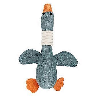 Plush Goose Dog Chew Toy for Heavy Chewers, Triple Layer Ballistic Fabric, Crinkle and Squeaker, Suitable for Small Medium Large Dog Breeds