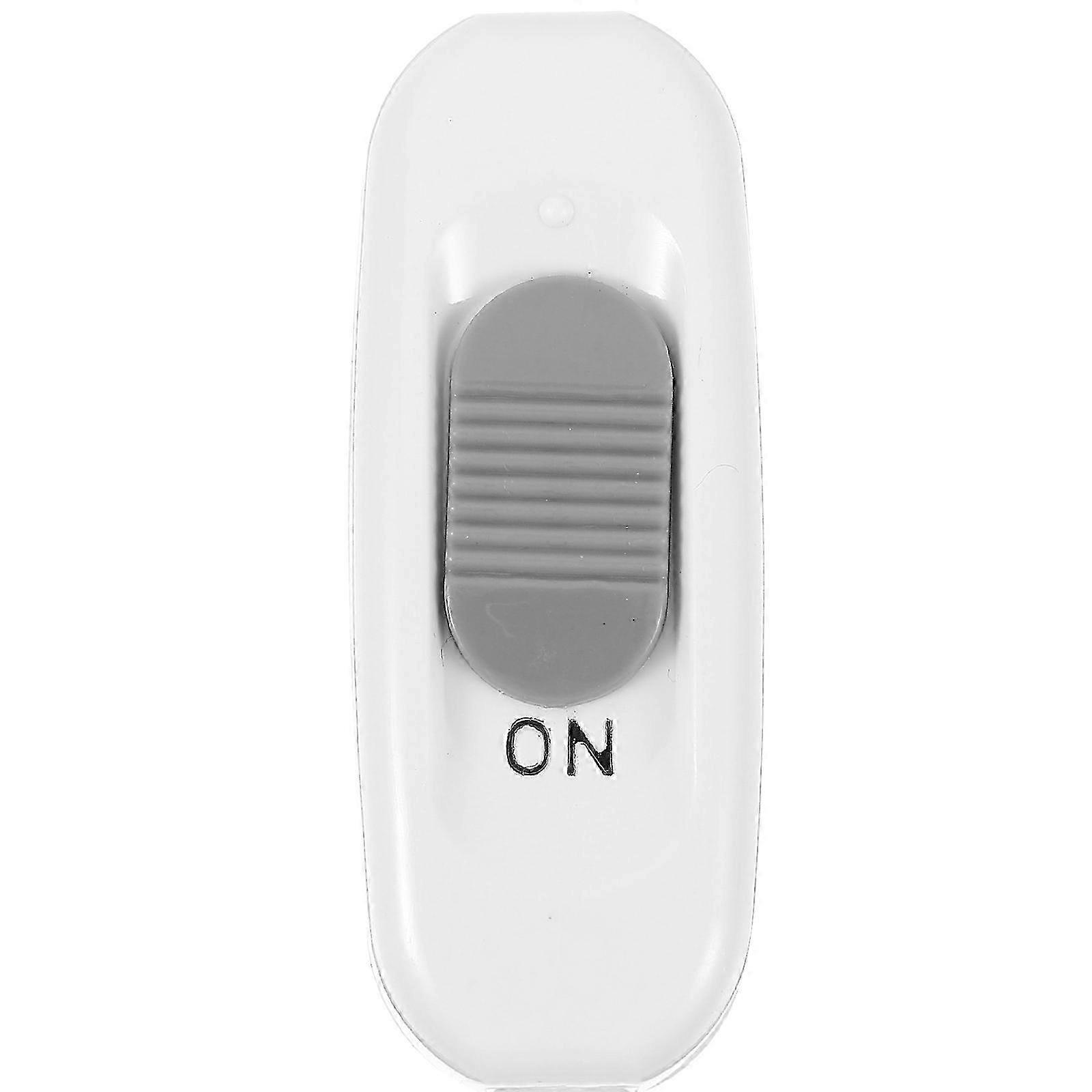 White Double Silver Contact Inline Cord Switch for Bedside Lamp Pulling Cord Replacement