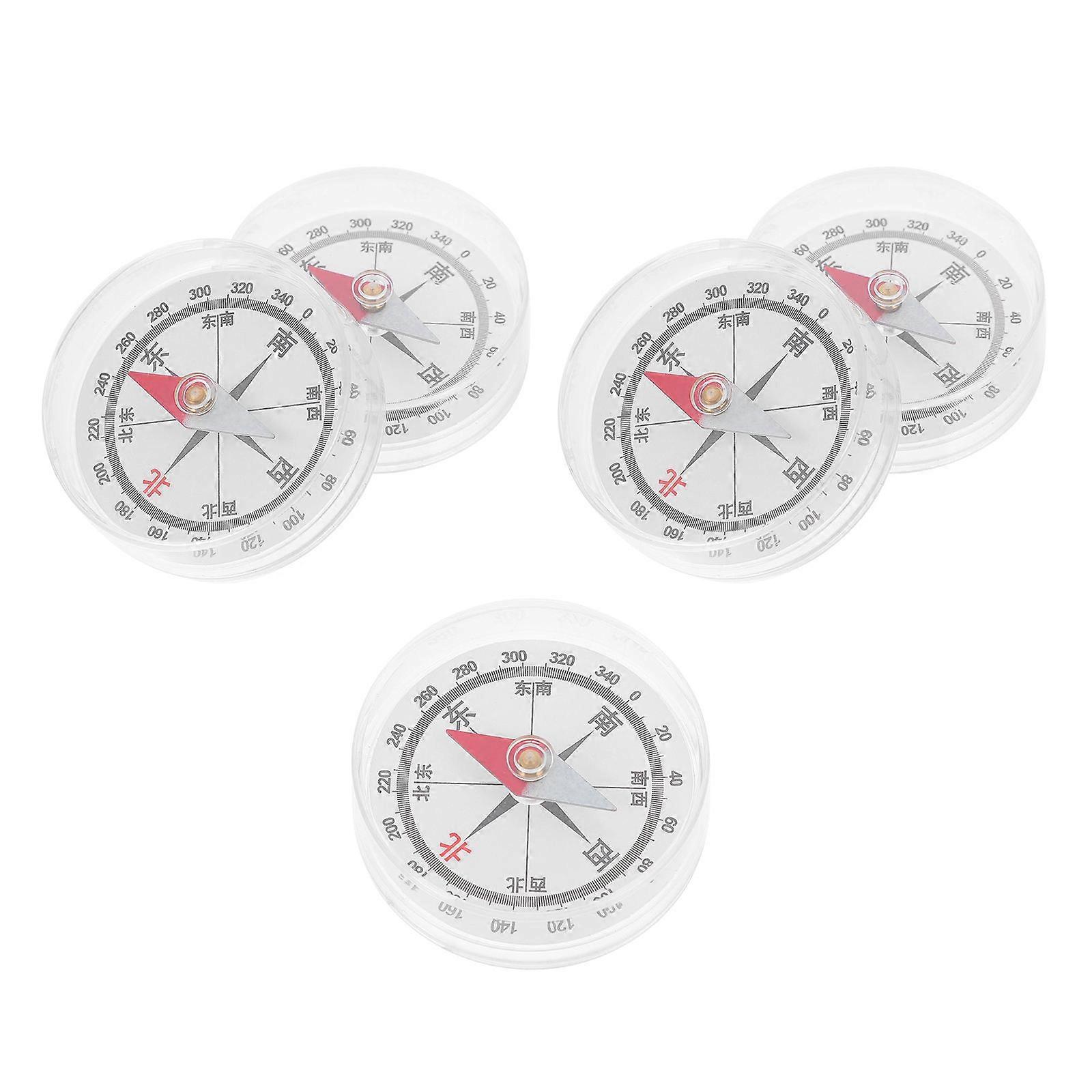 Mini Compass Set For Beginners Experts 5x5x2cm Direction Finding Emergency Use 5Pcs