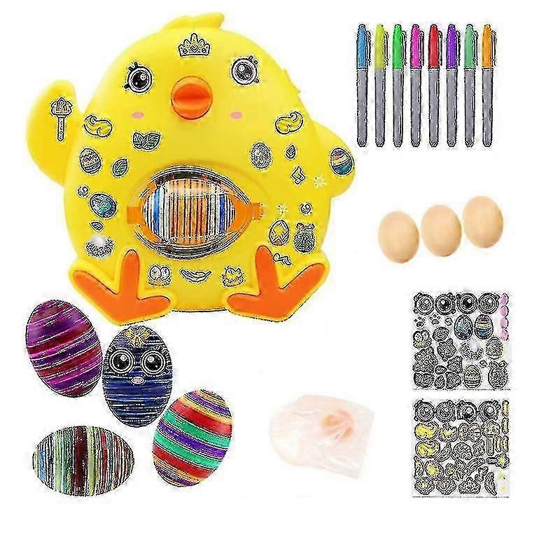 Easter Egg Decorating Kit Egg Drawing Spinners Machine 8 Peintures 3 Oeufs