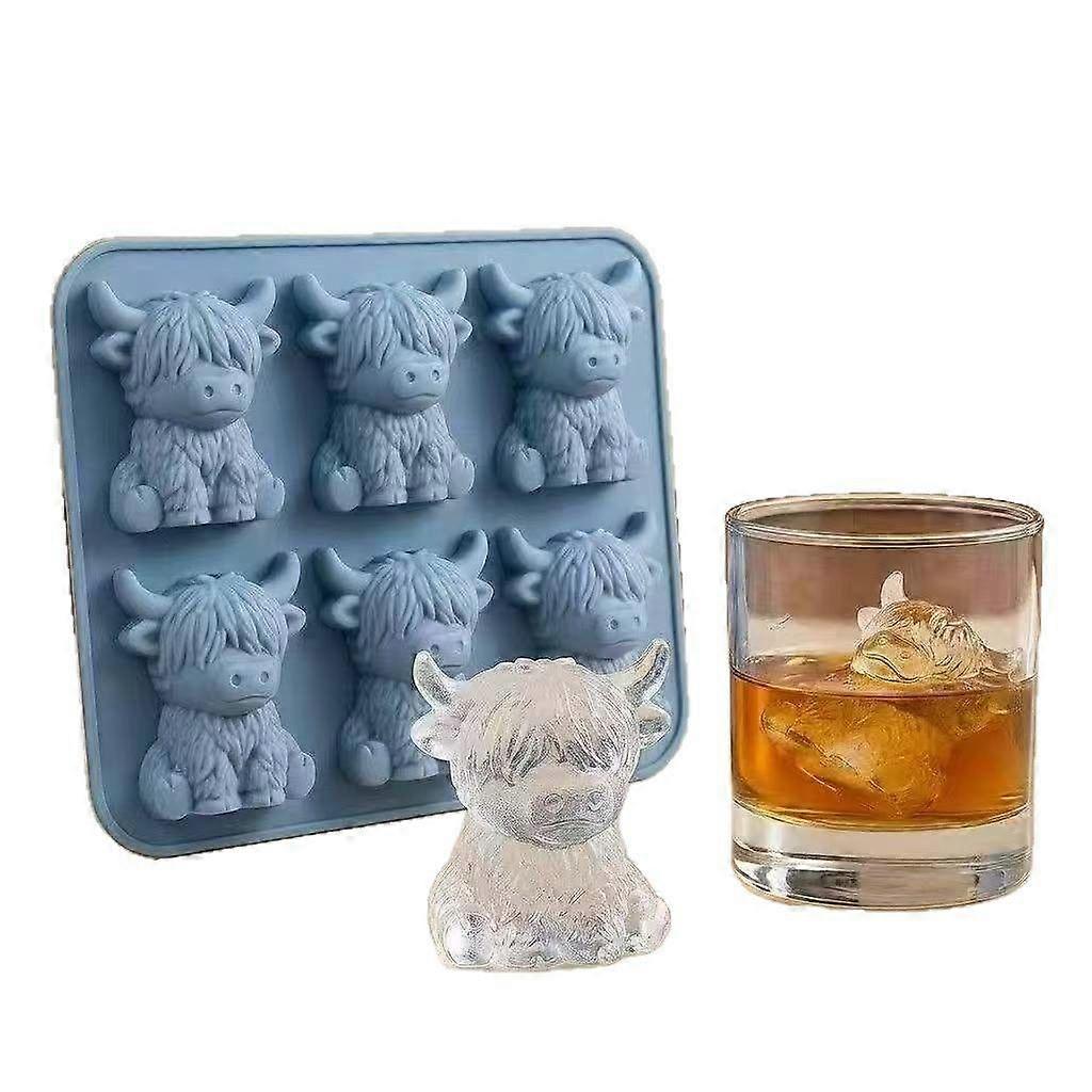 Mini Highland Cow Ice Cube Mold-6 rows