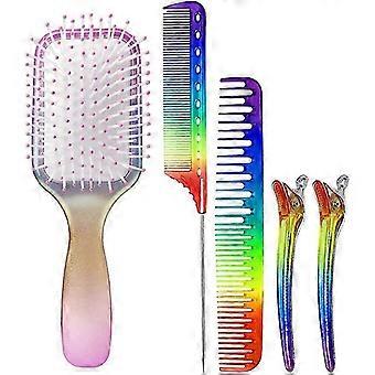 Hair Comb Set Air Cushion Bush Wide Tooth Detangling Comb Salon Hairdressing Tools 5pcs.,x